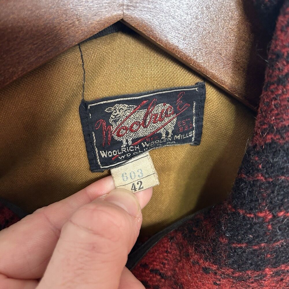Vintage Woolrich 503 Mens Wool Mackinaw Plaid Jacket 2024 - Picture 3 of 9